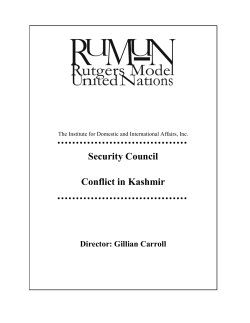 Security Council Conflict in Kashmir