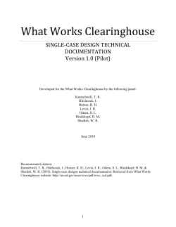 WWC Single-Case Design Technical Documentation