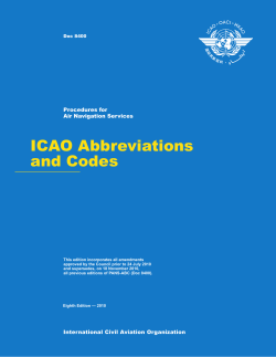 ICAO Abbreviations and Codes