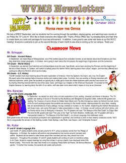 Classroom News - Action Day Primary Plus