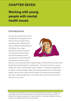 Working With Young People With Mental Health Issues