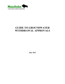 guide to groundwater withdrawal approvals
