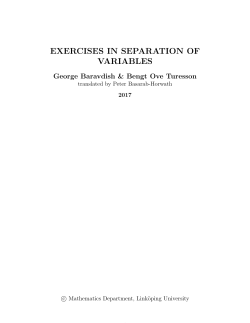 exercises in separation of variables