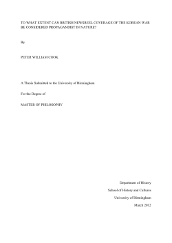 to what extent can british newsreel coverage of the korean war be