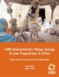 CARE International`s MMD Programme in Africa