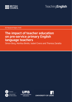 The impact of teacher education on pre-service