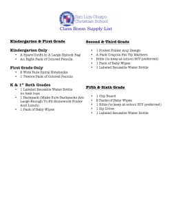 Classroom Supply List