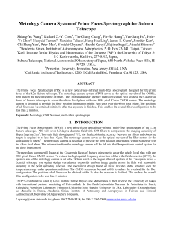 Metrology Camera System of Prime Focus Spectrograph for Subaru