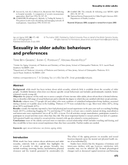 Sexuality in older adults: behaviours and preferences