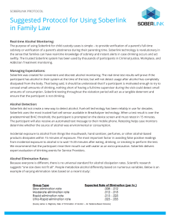 Suggested Protocol for Using Soberlink in Family Law