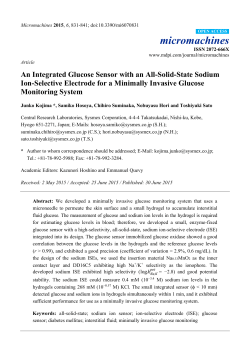 An Integrated Glucose Sensor with an All-Solid