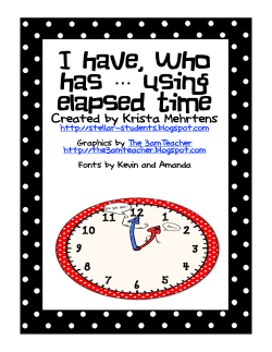 I have, Who has &hellip; using elapsed time