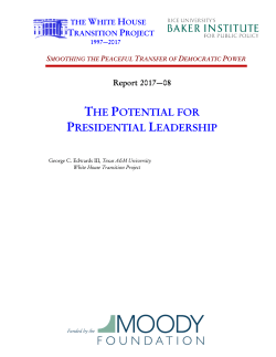 Potential for Presidential Leadership