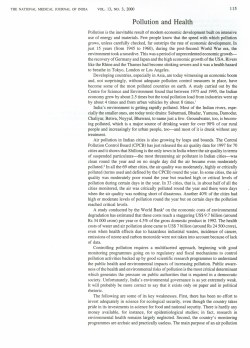 Pollution and Health - The National Medical Journal of India