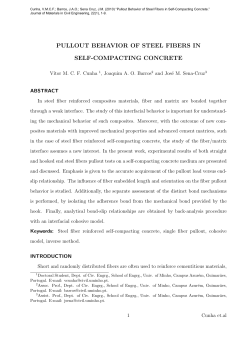 pullout behavior of steel fibers in self