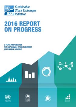Sustainable Stock Exchanges initiative 2016 Report on