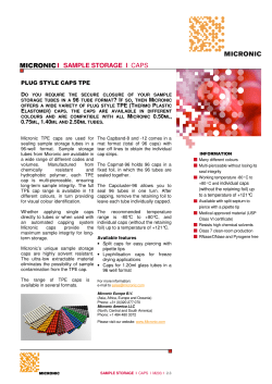 l SAMPLE STORAGE l CAPS