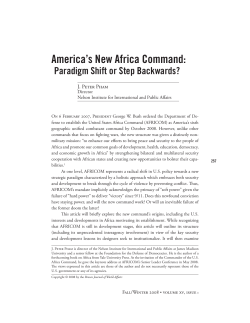 America`s New Africa Command