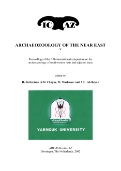 archaeozoology of the near east