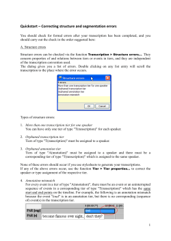 Correcting structure and segmentation errors