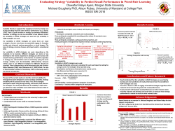 Evaluating Strategy Variability to Predict Recall Performance