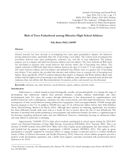 Risk of Teen Fatherhood among Minority High School Athletes