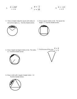 2. 4. Draw a triangle inside this square with radius 12 and central
