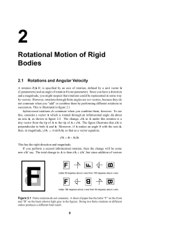 2 Rotational Motion of Rigid Bodies