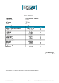 Potassium chloride, for analysis Product Number