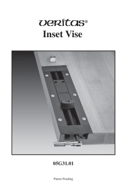 Inset Vise - Fine Tools