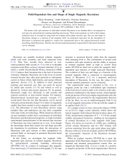 Field-Dependent Size and Shape of Single Magnetic Skyrmions