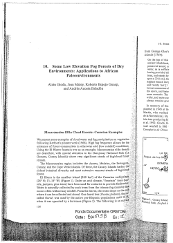 Some low elevation fog forests of dry environments : applications to