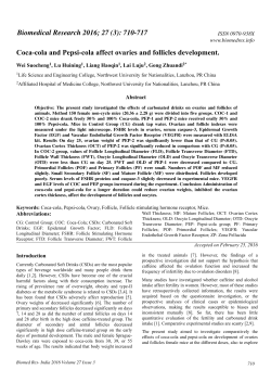 Coca-cola and Pepsi-cola affect ovaries and follicles development