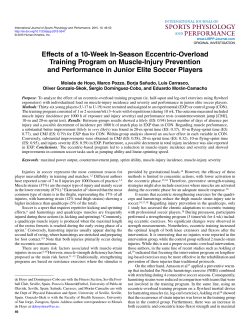 Effects of a 10-Week In-Season Eccentric-Overload Training