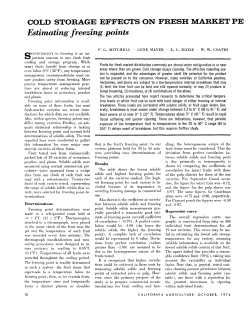 COLD STORAGE EFFECTS ON FRESH MARKET PEACHES