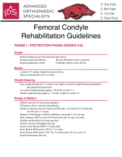 Femoral Condyl Rehab Guidelines