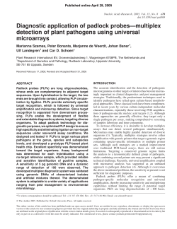 Diagnostic application of padlock probes