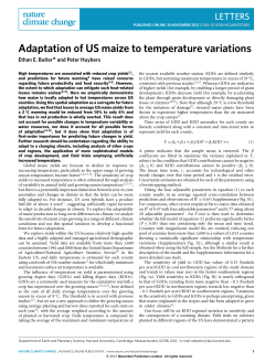 Adaptation of US maize to temperature variations