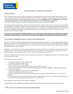 Student Medical Certificate