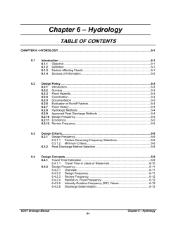 Chapter 6 &ndash; Hydrology