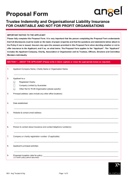 Application Form - Angel Risk Management