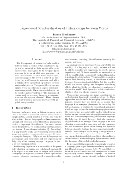 Usage-based Structuralization of Relationships between Words