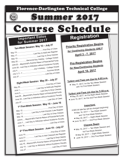 Summer 2017 Line Schedule - Florence