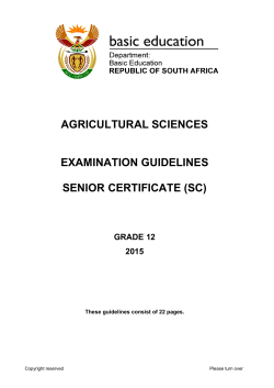 Agricultural Sciences - Department of Basic Education