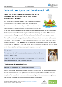 Volcanic Hot Spots and Continental Drift