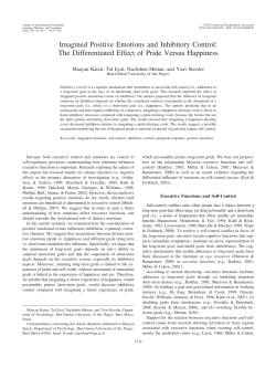 Imagined Positive Emotions and Inhibitory Control: The