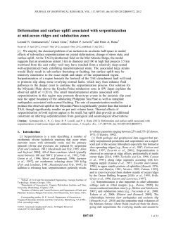 Deformation and surface uplift associated with serpentinization at