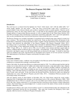 The Bracero Program 1942-1964 - American International Journal of