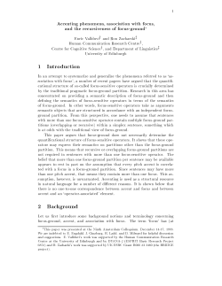 Accenting phenomena, association with focus, and the