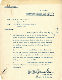 CIRi 1. D. L7-2-7C* Headquarters, Military District Ho. 1, London